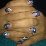 glitzernde Fingernägel